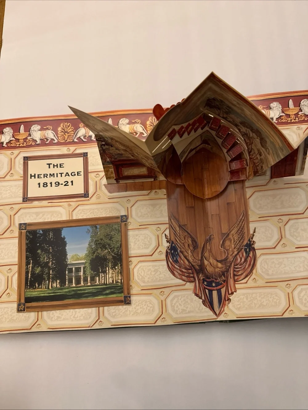 Great American Houses and Gardens Pop-Up Book - Blue/Gold Cover